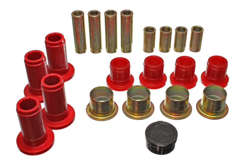Dodge Ram 3500 Control Arm Bushing Set - Front - Energy Suspension - Hyper-Flex Polyurethane - Red - `94-`02 Dodge Ram 3500 Control Arm Bushing Set - Front - Energy Suspension - Hyper-Flex Polyurethane - Red - `94-`02